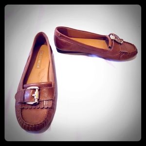 Antonio Melani brown leather driving shoes women 8